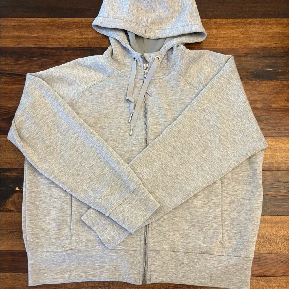 SPANX AirEssentials Light Gray Zip-Up Hoodie - Picture 5 of 6